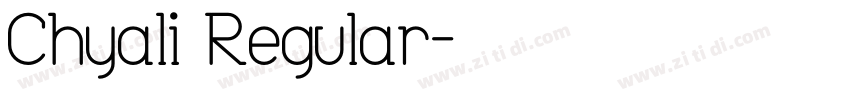 Chyali Regular字体转换